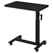 Mesa C móvil para dormitorio Westpark con altura ajustable, color negro