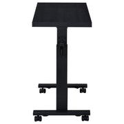 Mesa C móvil para dormitorio Westpark con altura ajustable, color negro