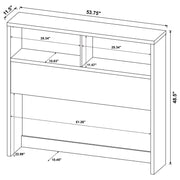 Westpark 49-inch Bookcase Headboard Black