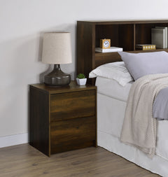 Westpark 2-drawer Nightstand LED Lights and USB Black