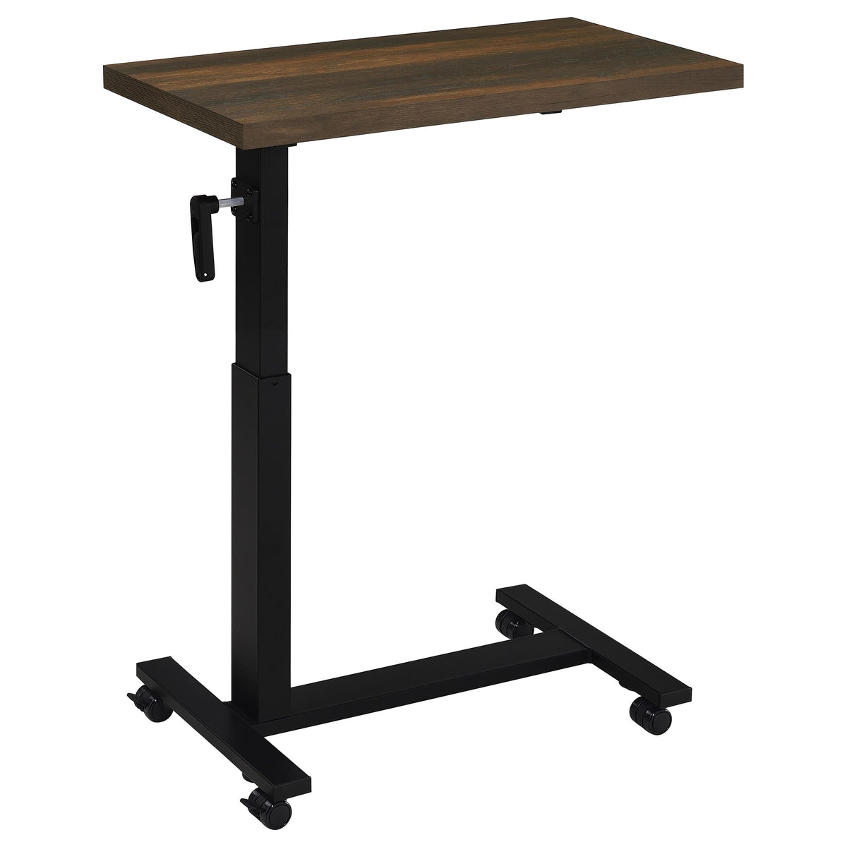 Mesa C móvil para dormitorio Westpark con altura ajustable, color negro