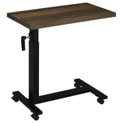 Mesa C móvil para dormitorio Westpark con altura ajustable, color negro