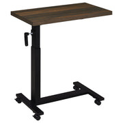 Mesa C móvil para dormitorio Westpark con altura ajustable, color negro