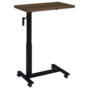 Mesa C móvil para dormitorio Westpark con altura ajustable, color negro