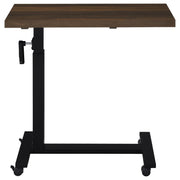 Mesa C móvil para dormitorio Westpark con altura ajustable, color negro