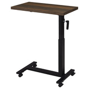 Mesa C móvil para dormitorio Westpark con altura ajustable, color negro