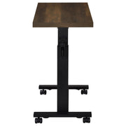 Mesa C móvil para dormitorio Westpark con altura ajustable, color negro