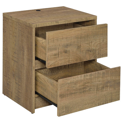 Westpark 2-drawer Nightstand LED Lights and USB Black