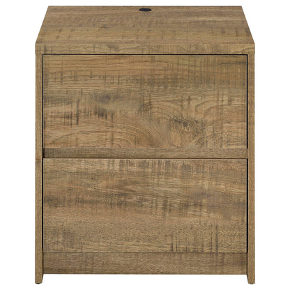 Westpark 2-drawer Nightstand LED Lights and USB Black