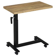 Mesa C móvil para dormitorio Westpark con altura ajustable, color negro