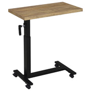 Mesa C móvil para dormitorio Westpark con altura ajustable, color negro