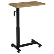 Mesa C móvil para dormitorio Westpark con altura ajustable, color negro