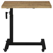 Mesa C móvil para dormitorio Westpark con altura ajustable, color negro