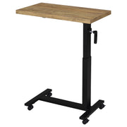 Mesa C móvil para dormitorio Westpark con altura ajustable, color negro