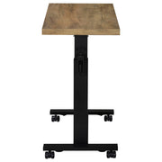 Mesa C móvil para dormitorio Westpark con altura ajustable, color negro