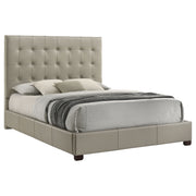Medley Genuine Leather Panel Platform Bed Black