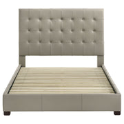 Medley Genuine Leather Panel Platform Bed Black