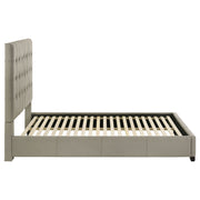 Medley Genuine Leather Panel Platform Bed Black