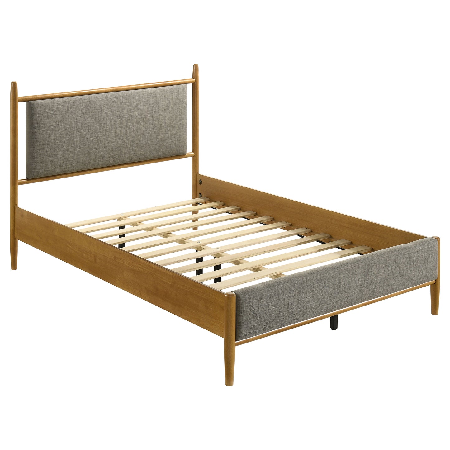 Mason 46-inch Panel Platform Bed Grey and Light Brown