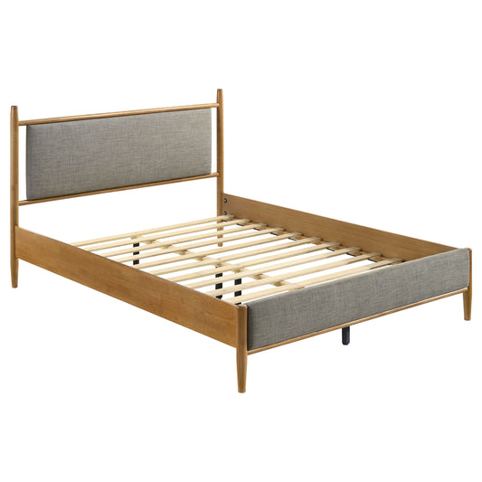 Mason 46-inch Panel Platform Bed Grey and Light Brown