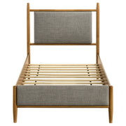 Mason 46-inch Panel Platform Bed Grey and Light Brown