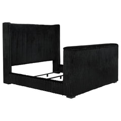 Centergrove Upholstered Queen Wingback TV Bed Black