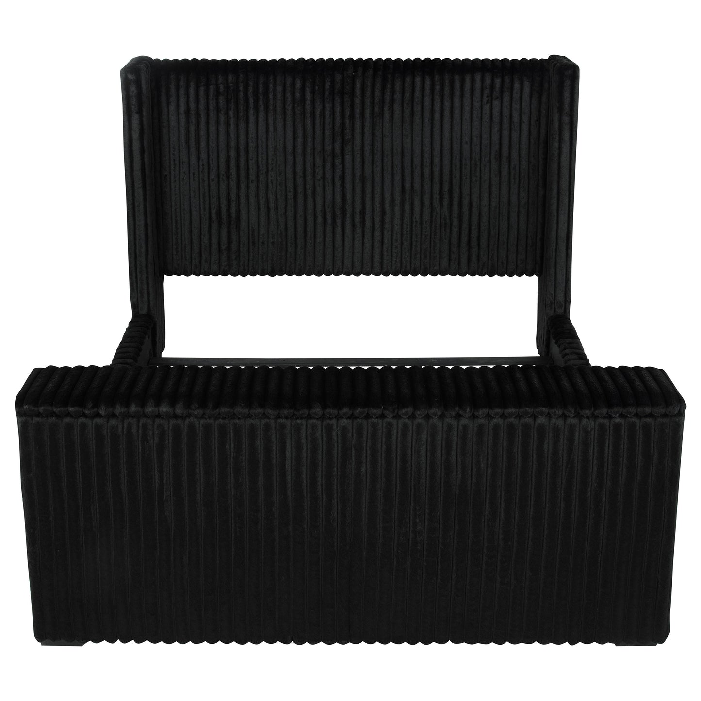 Centergrove Upholstered Queen Wingback TV Bed Black