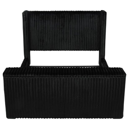 Centergrove Upholstered Queen Wingback TV Bed Black