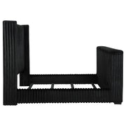 Centergrove Upholstered Queen Wingback TV Bed Black