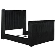 Centergrove Upholstered Queen Wingback TV Bed Black