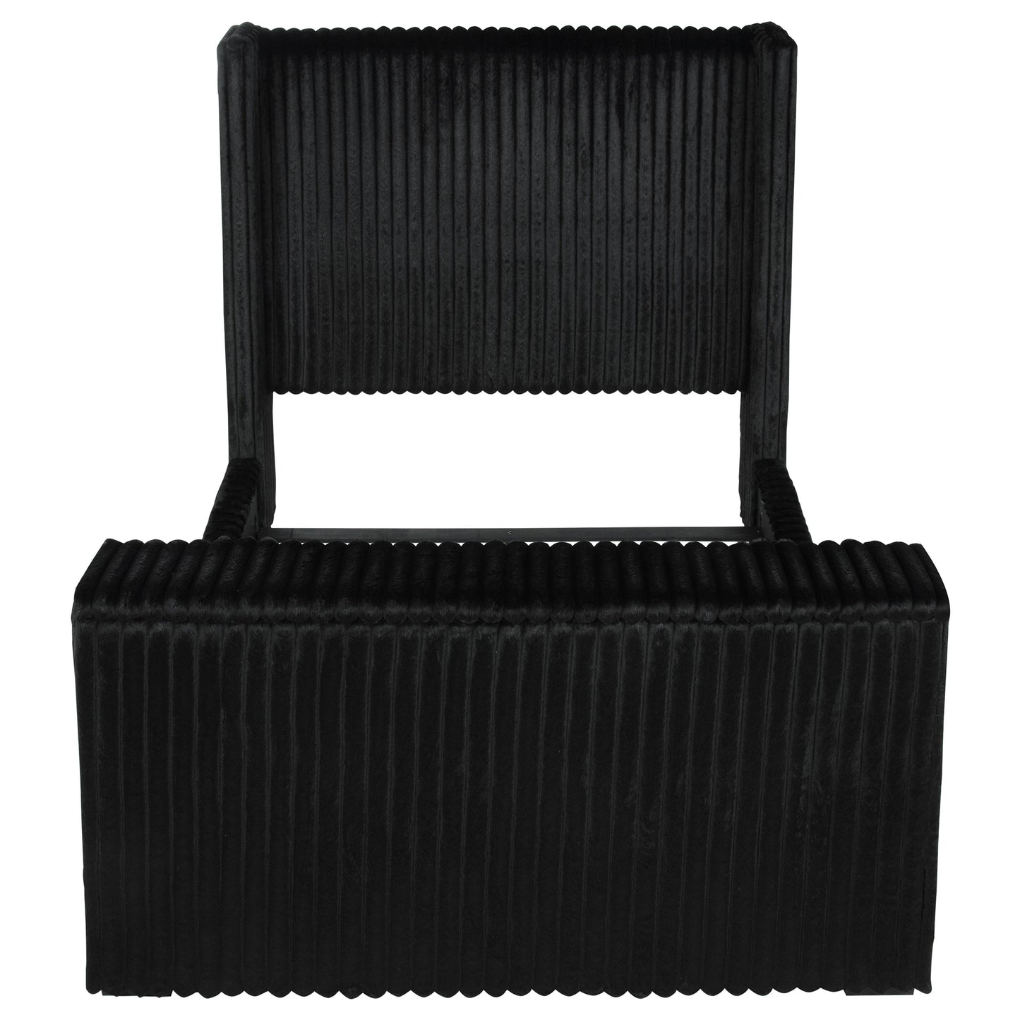 Centergrove Upholstered Queen Wingback TV Bed Black