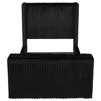 Centergrove Upholstered Queen Wingback TV Bed Black