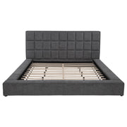 Dreux Upholstered Panel Platform Bed Cream