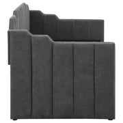 Sofá cama tapizado Kingston con cama nido color carbón