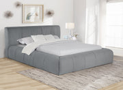 Wilshire Upholstered  Platform Bed Grey