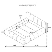 Wilshire Upholstered  Platform Bed Grey