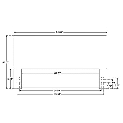 Izzy Upholstered King Panel Headboard Sand