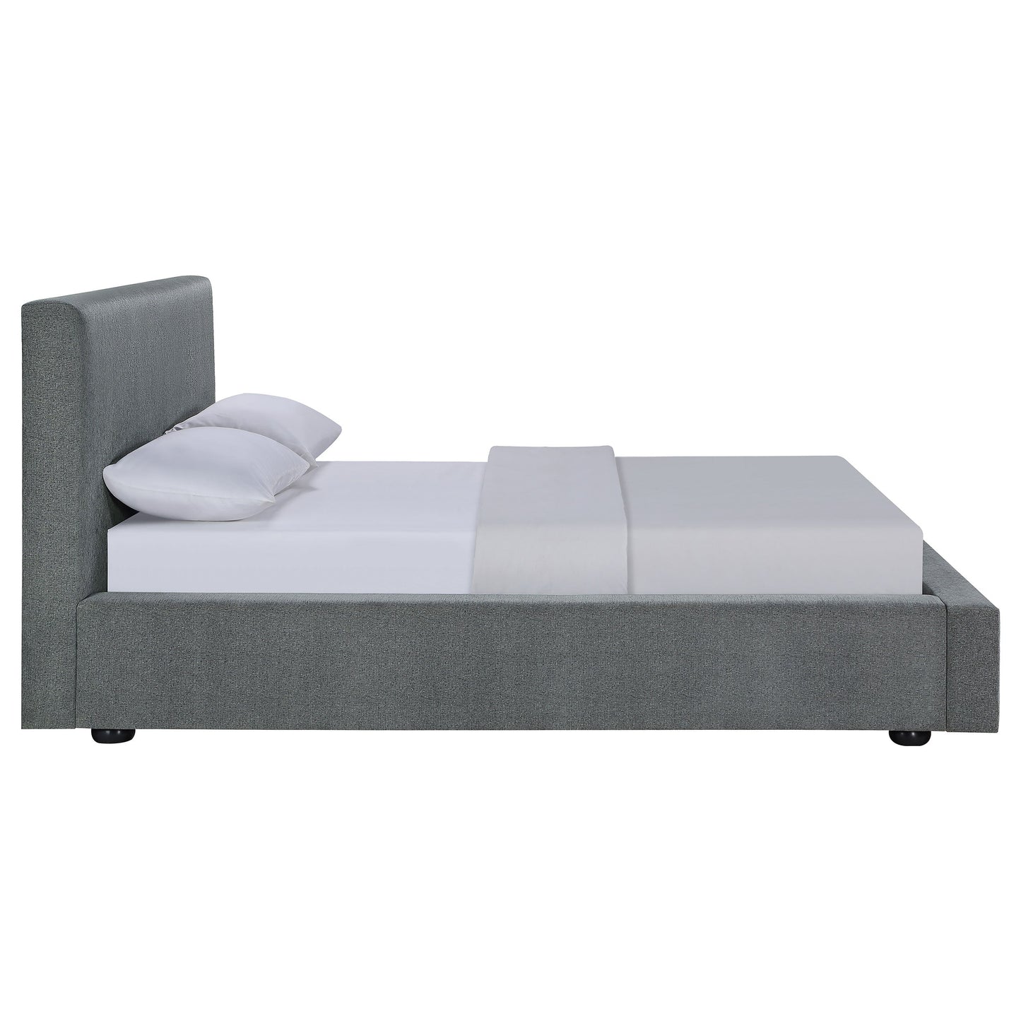 Gregory Upholstered  Panel Bed Graphite