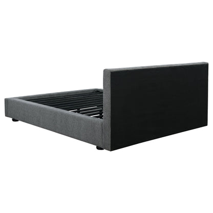 Gregory Upholstered  Panel Bed Graphite