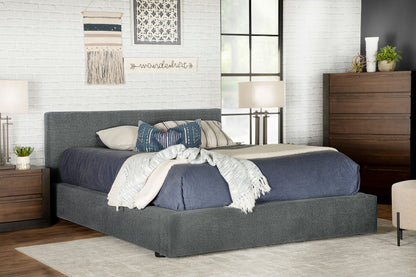 Gregory Upholstered  Panel Bed Graphite