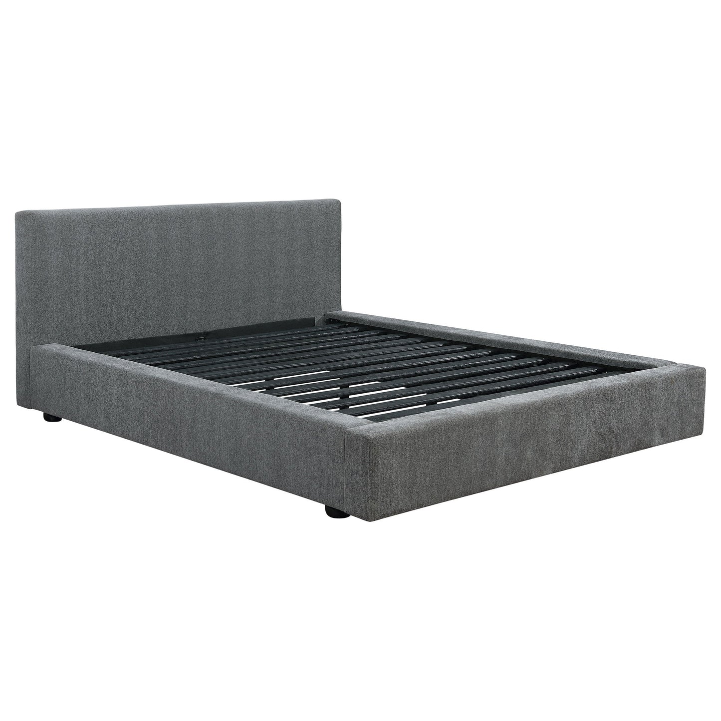 Gregory Upholstered  Panel Bed Graphite