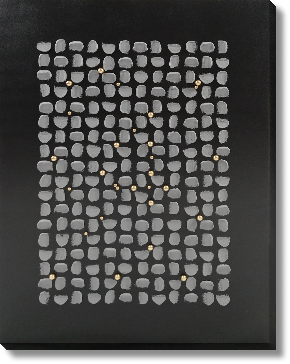 ''Midnight Mosaic Luxe'' Hand-painted Wrapped Canvas