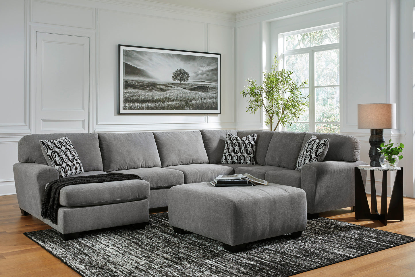 Birkdale Court 3-Piece Sectional with Chaise + Ottoman