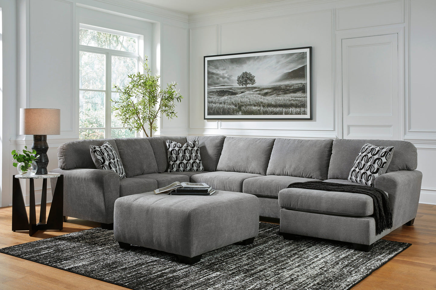 Birkdale Court 3-Piece Sectional with Chaise + Ottoman