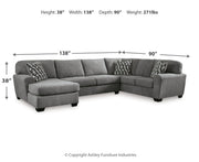 Birkdale Court 3-Piece Sectional with Chaise