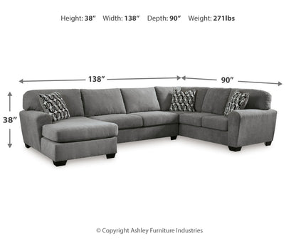 Birkdale Court 3-Piece Sectional with Chaise