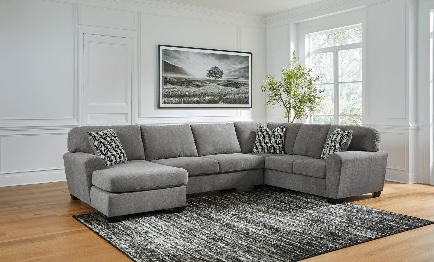 Birkdale Court 3-Piece Sectional with Chaise + Ottoman