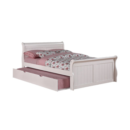 Cama de trineo blanca