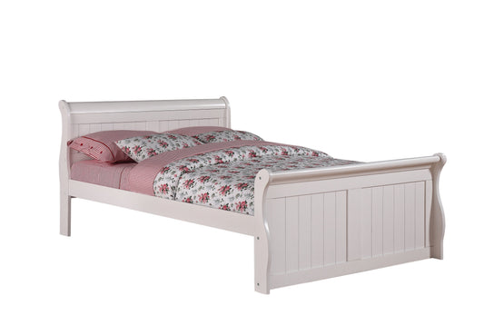 White Sleigh Bed