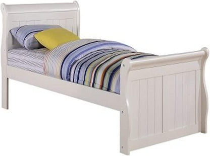 Cama de trineo blanca